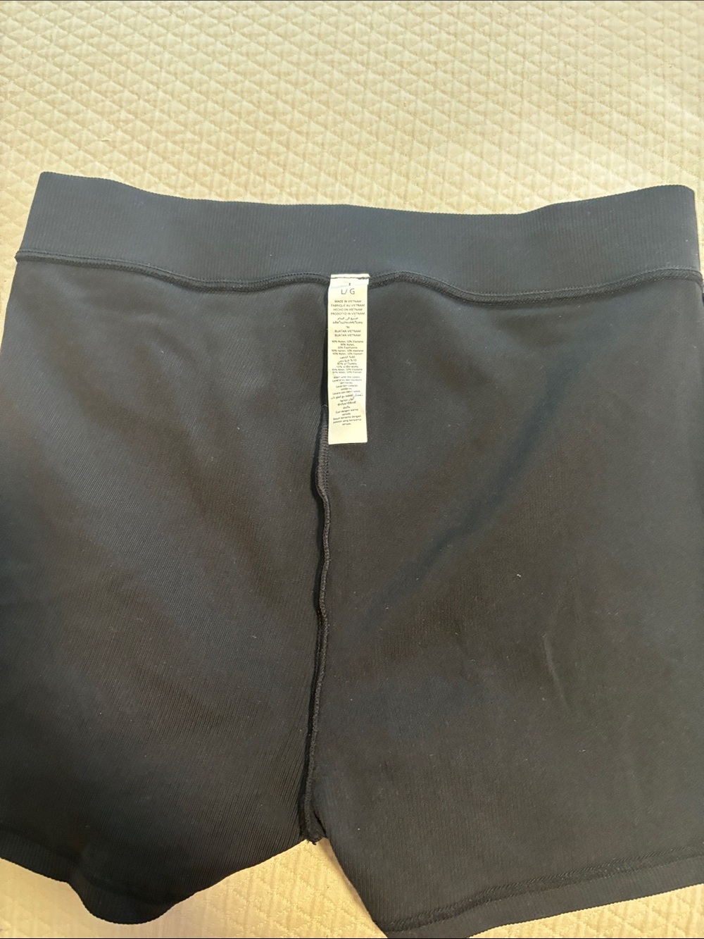 ALO Yoga Black Ribbed High-Waist Bike Shorts - Picture 6 of 8